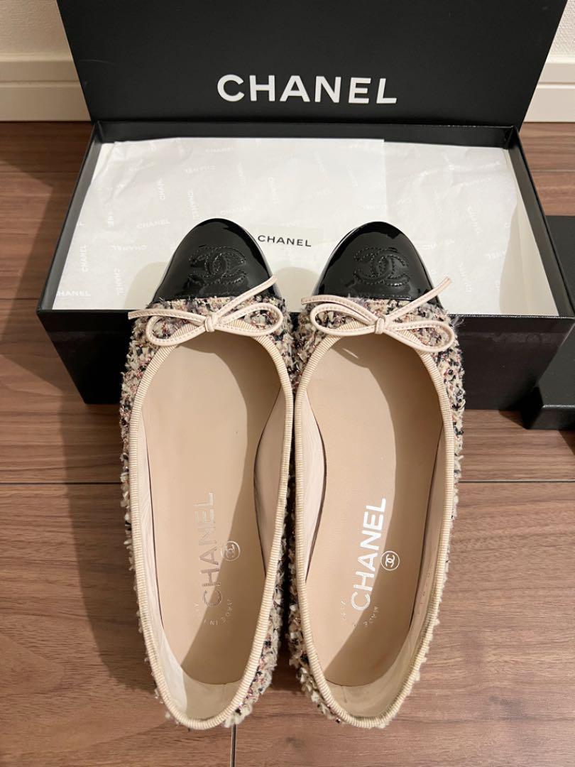 最終値下げ！CHANEL ラインストーン フラットシューズ バレエ 37 靴